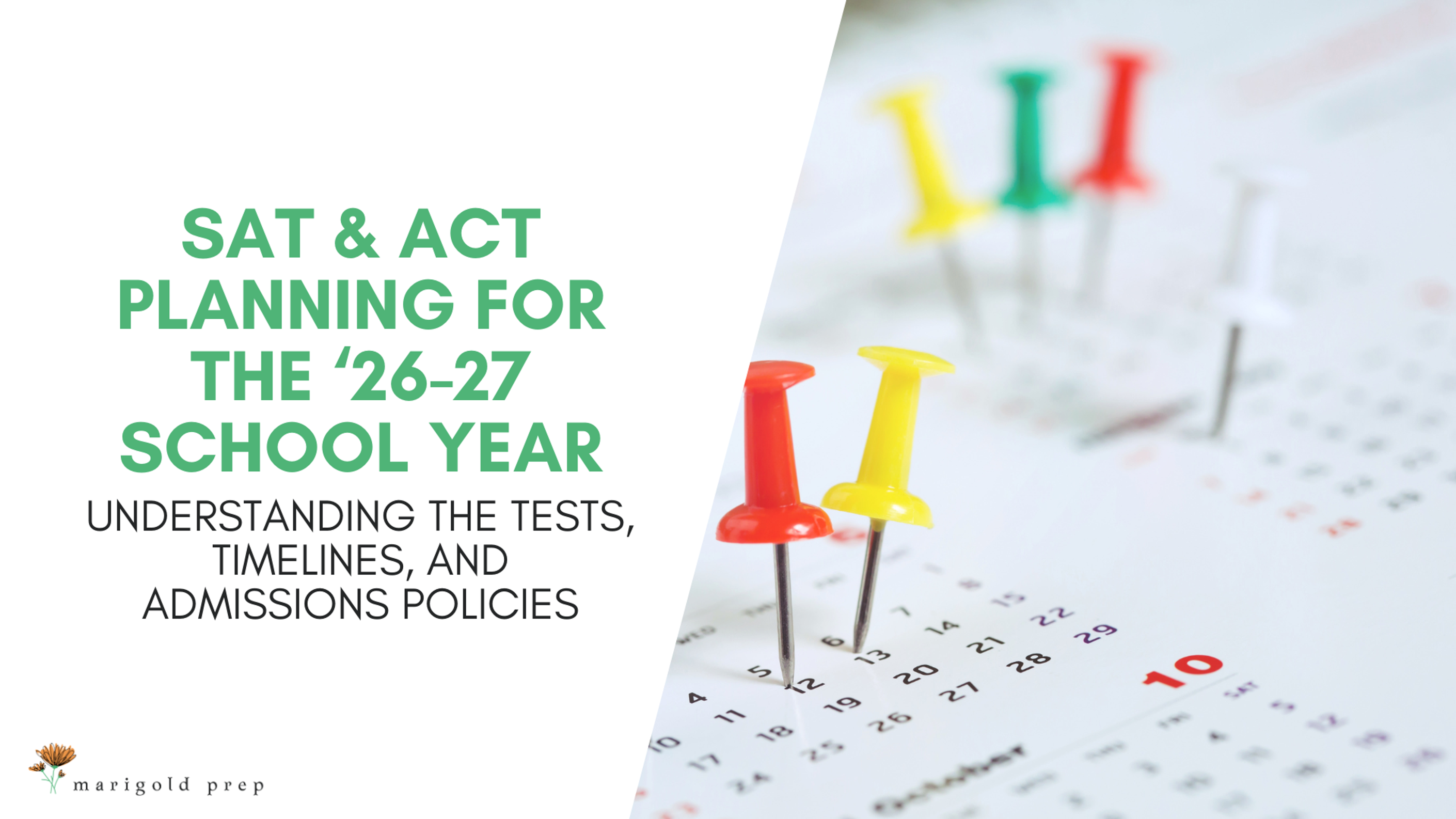 SAT & ACT Planning for the School Year